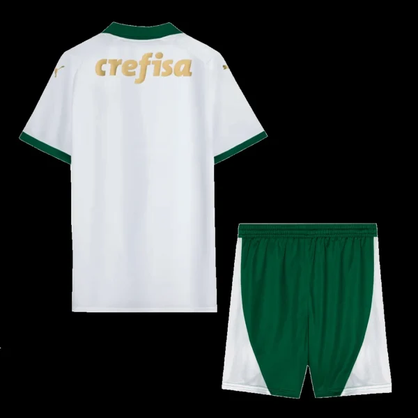 Kid’s SE Palmeiras Away Soccer Kit – Jersey + Shorts – Fan Version – back view
