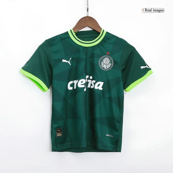 Kid’s SE Palmeiras Home Soccer Kit – Jersey + Shorts 2023/24 – Fan Version – back view