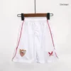 Kid’s Sevilla Home Soccer Kit – Jersey + Shorts 2023/24 – Fan Version – badge and fabric details