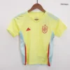 Kid’s Spain Away Soccer Jersey Kit(Jersey+Shorts+Socks) Euro – Fan Version – badge and fabric details