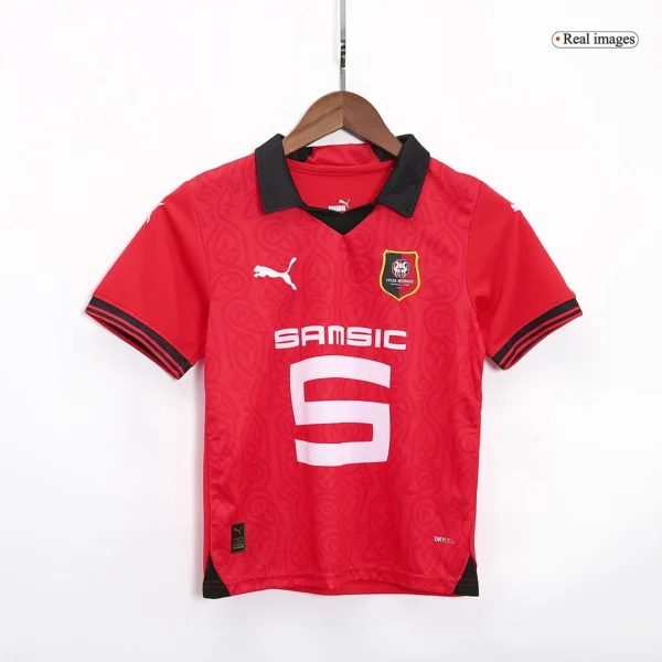 kid-s-stade-rennais-home-soccer-kit-jersey-shorts-2023-24-fan-version-393321-02 Kid’s Stade Rennais Home Soccer Kit β Jersey + Shorts 2023/24 β Fan Version β back view