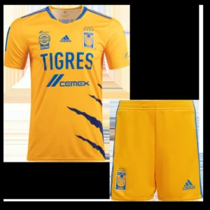 Kid’s Tigres UANL Home Soccer Kit – Jersey + Shorts 2021/22 – Fan Version – front view