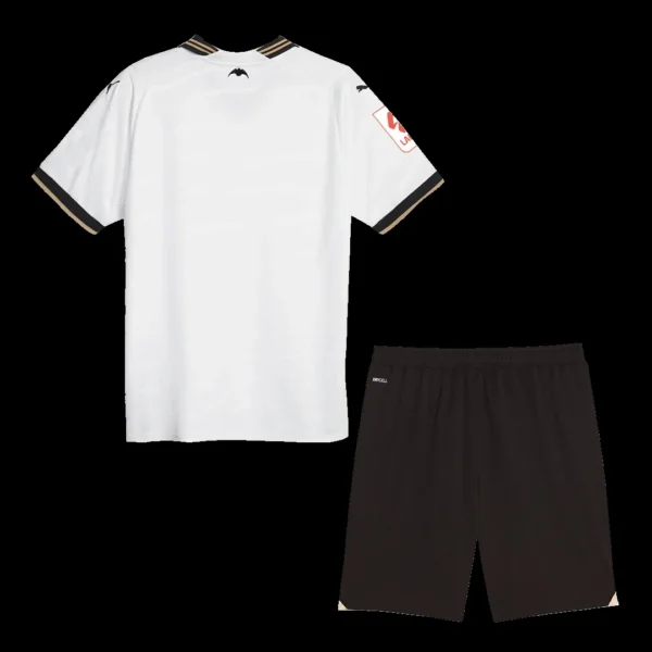 Kid’s Valencia Home Soccer Kit – Jersey + Shorts 2023/24 – Fan Version – back view