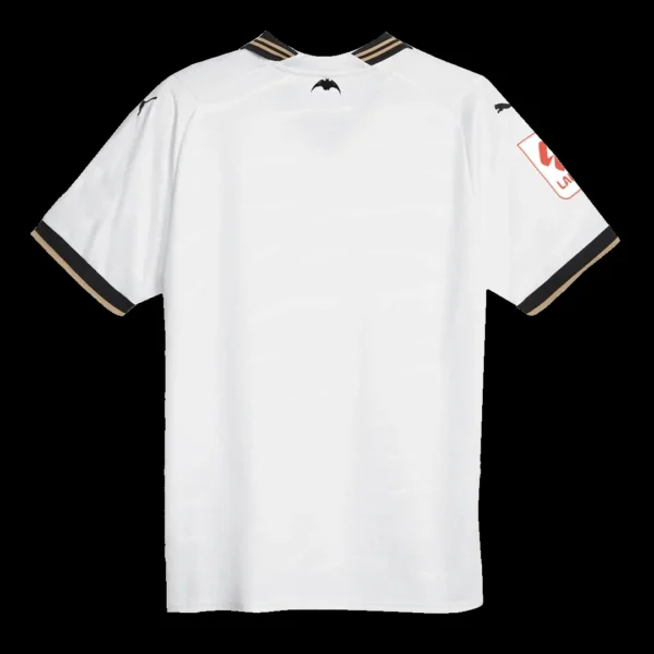 Kid’s Valencia Home Soccer Kit – Jersey + Shorts 2023/24 – Fan Version – badge and fabric details