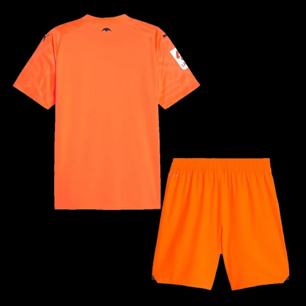 Kid’s Valencia Third Away Soccer Kit – Jersey + Shorts 2023/24 – Fan Version – back view