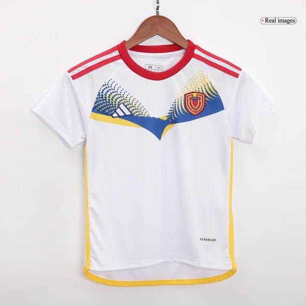 Kid’s Venezuela Away Soccer Kit – Jersey + Shorts Copa America – Fan Version – back view