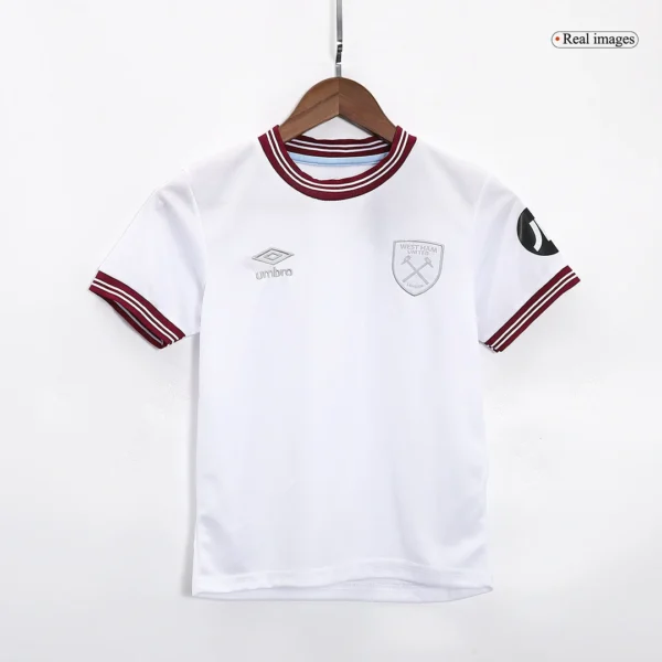 Kid’s West Ham United Away Soccer Kit – Jersey + Shorts 2023/24 – Fan Version – back view