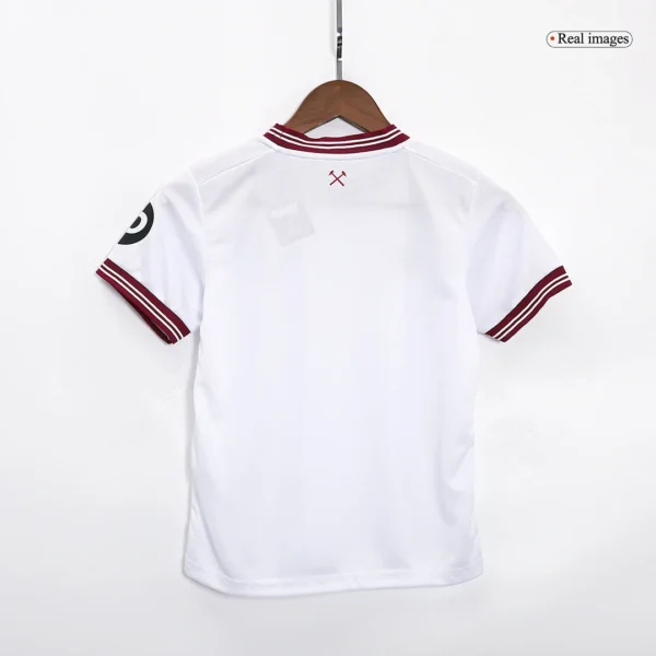 Kid’s West Ham United Away Soccer Kit – Jersey + Shorts 2023/24 – Fan Version – jersey details