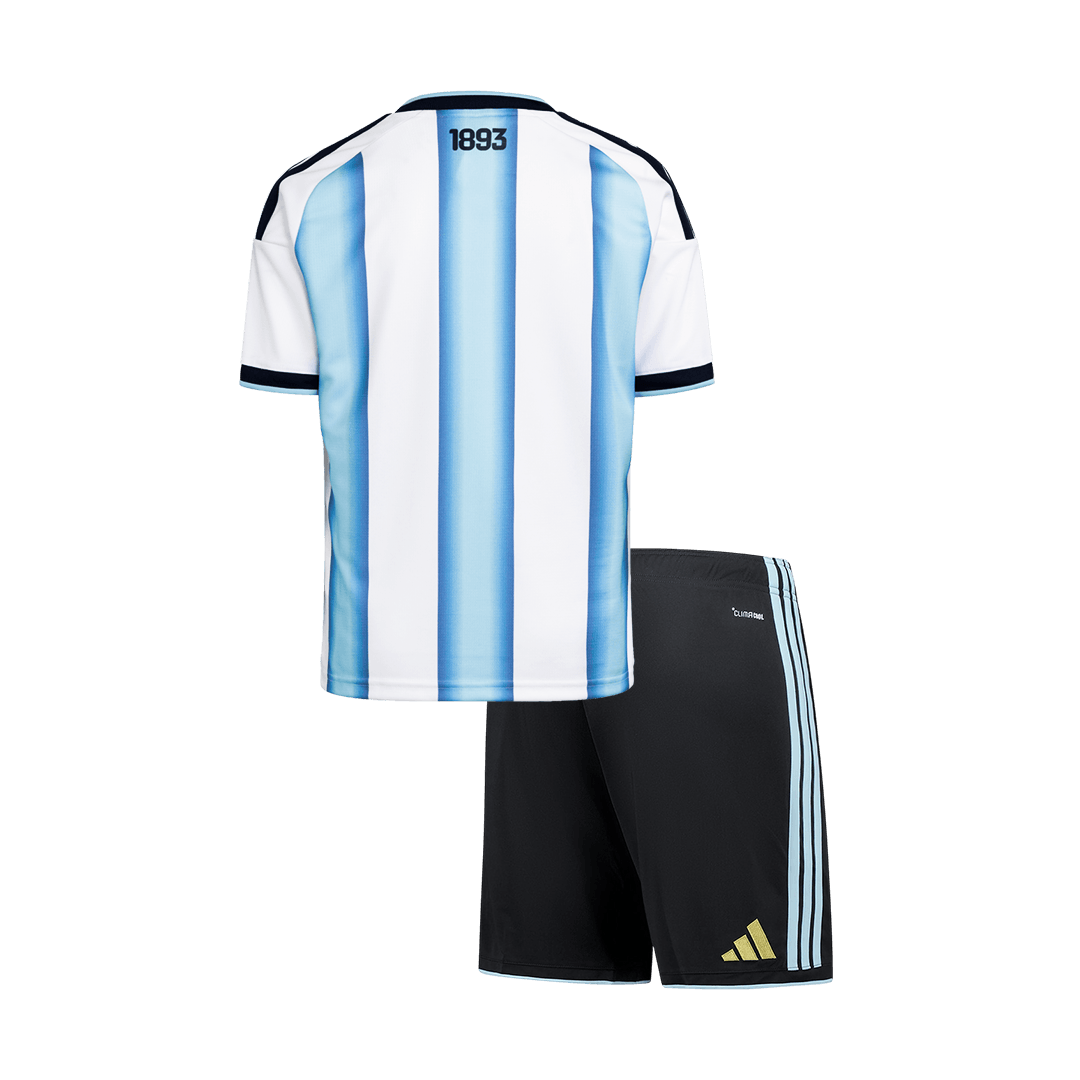 Kids Argentina 2025/26 Home Soccer Kit β Jersey + Shorts β εεεΎ 2 Kids Argentina 2025/26 Home Soccer Kit β Jersey + Shorts β back view