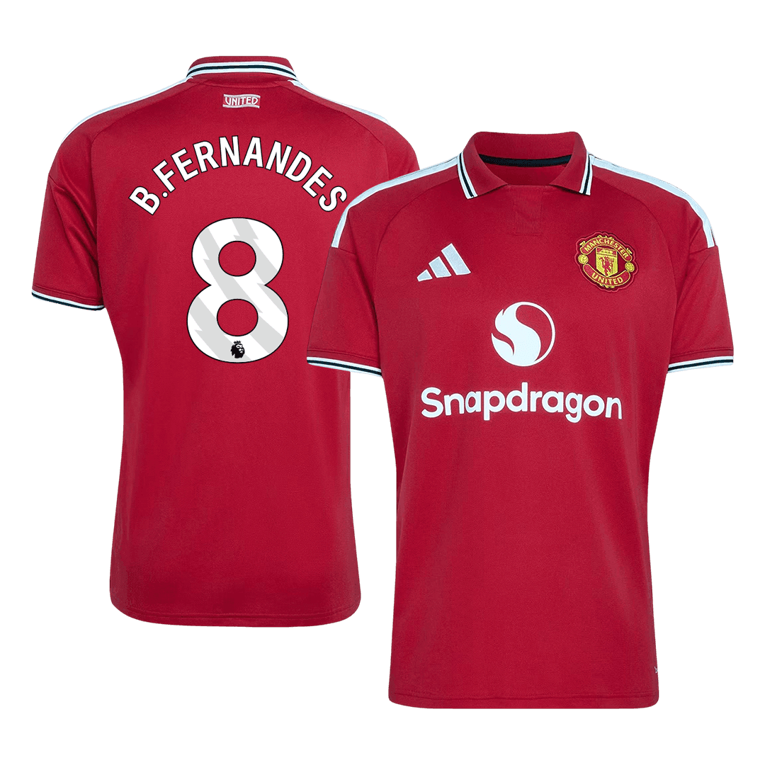 Bruno Fernandes #8 Manchester United 2026/27 Home Jersey – Fan Version — 商品图 1 Bruno Fernandes #8 Manchester United 2026/27 Home Jersey – Fan Version – front view
