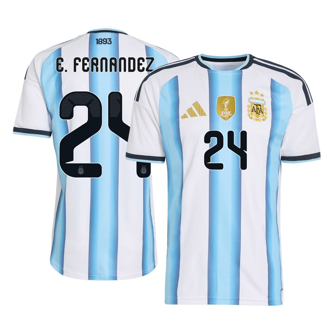 E. FERNÁNDEZ #24 Argentina Home Soccer Jersey 2026 Player Version – front view