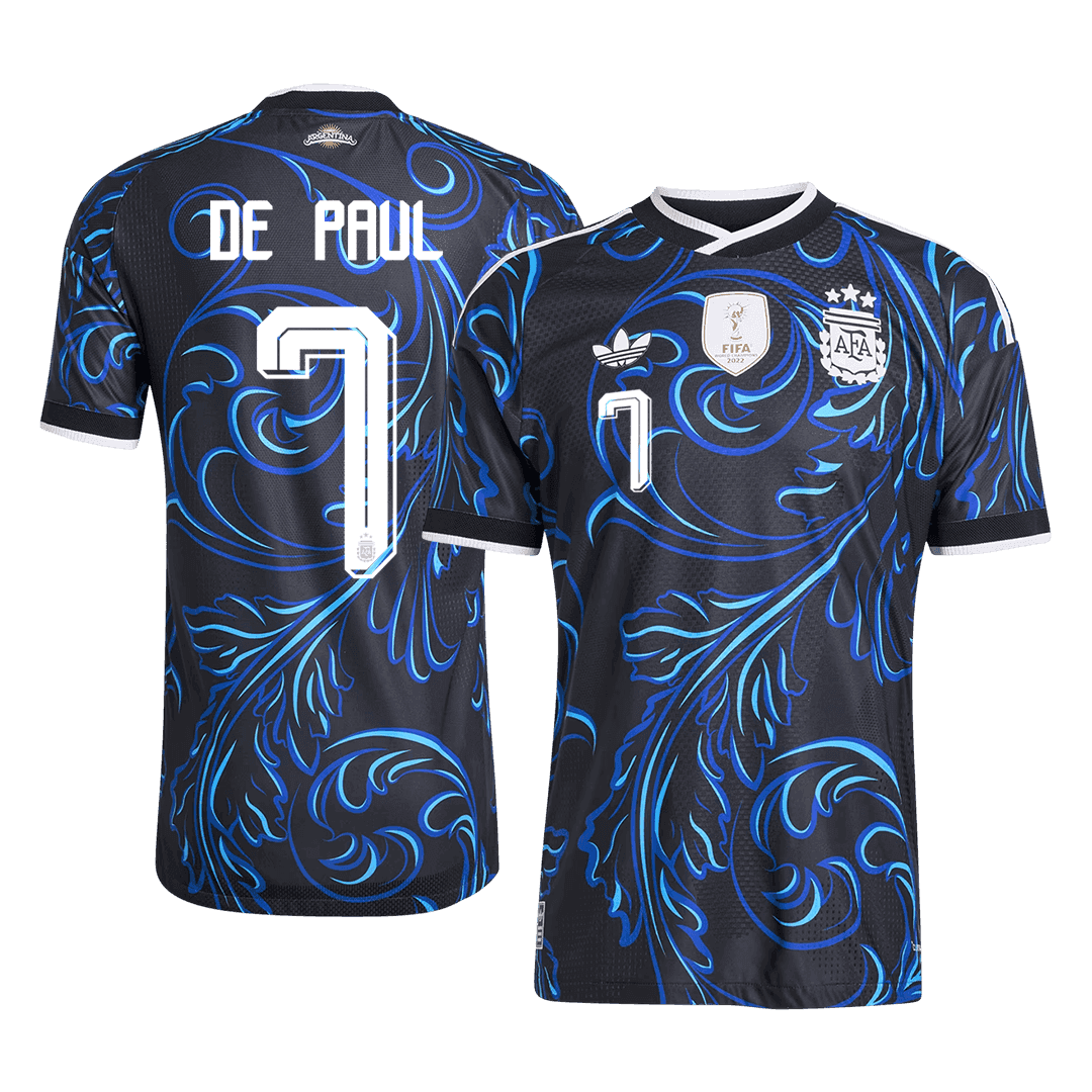 Rodrigo De Paul #7 Argentina Away Soccer Jersey 2026 Player Version – front view