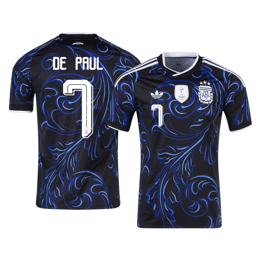 Rodrigo De Paul #7 Argentina Away Soccer Jersey 2026 – Fan Version – front view