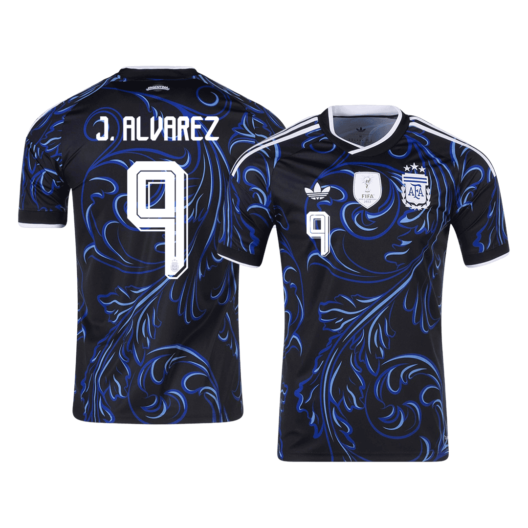 J. ÁLVAREZ #9 Argentina Away Soccer Jersey 2026 – Fan Version – front view