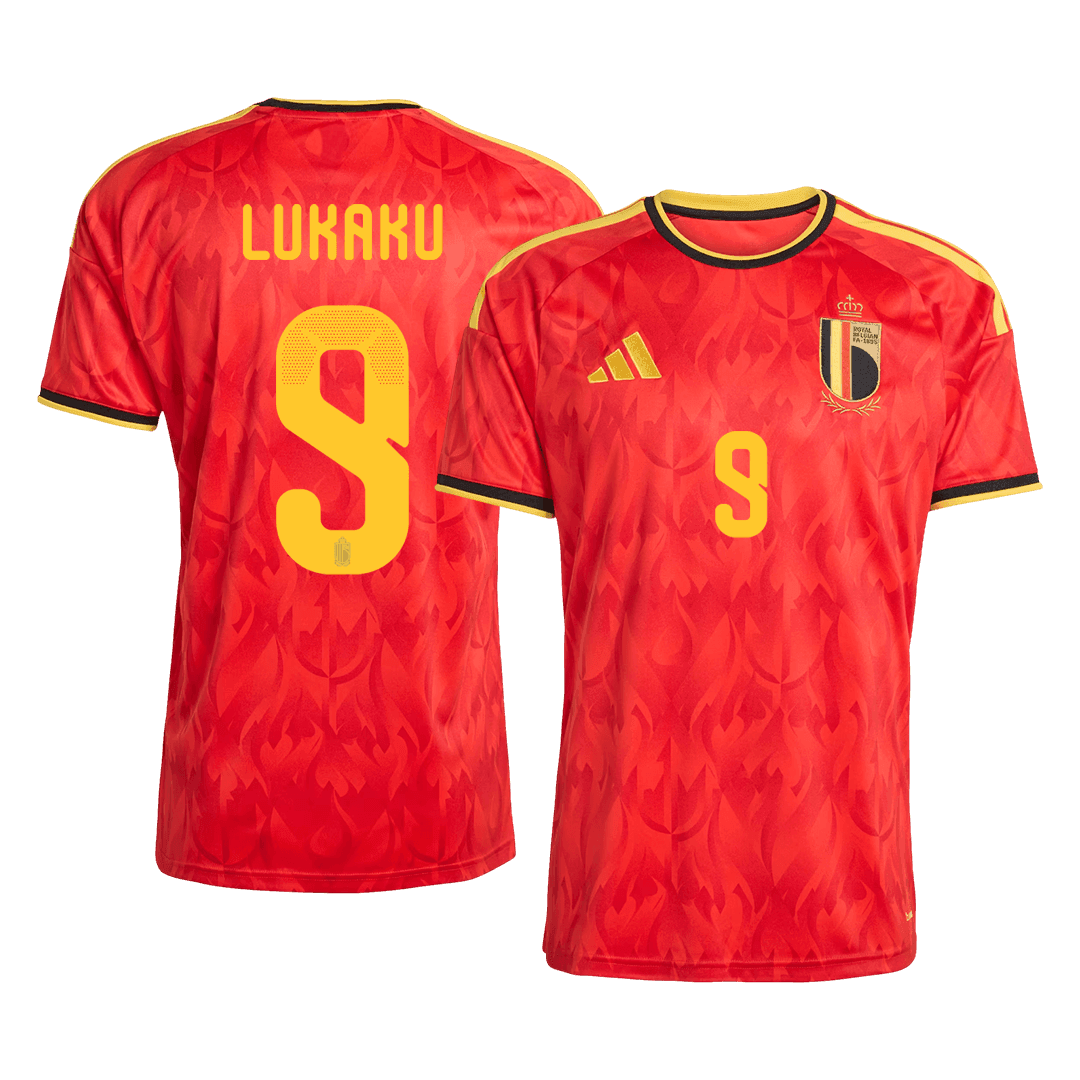 LUKAKU #9 Belgium Home Soccer Jersey 2026 – Fan Version – front view