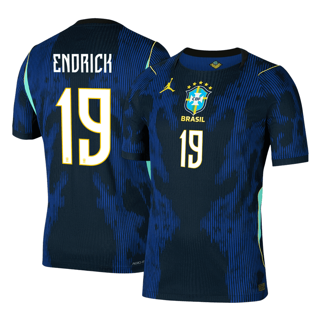 ENDRICK #19 Brazil Away Soccer Jersey 2026 Player Version – front view