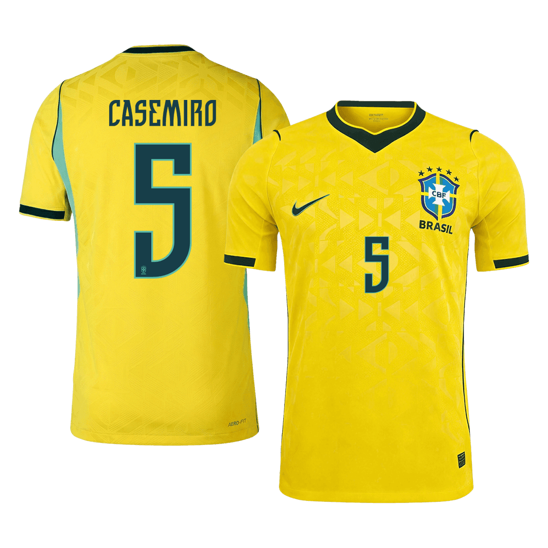 CASEMIRO #5 Brazil Home Soccer Jersey 2026 Player Version – front view