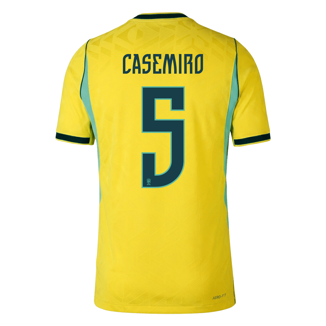 CASEMIRO #5 Brazil Home Soccer Jersey 2026 Player Version β εεεΎ 2 CASEMIRO #5 Brazil Home Soccer Jersey 2026 Player Version β back view