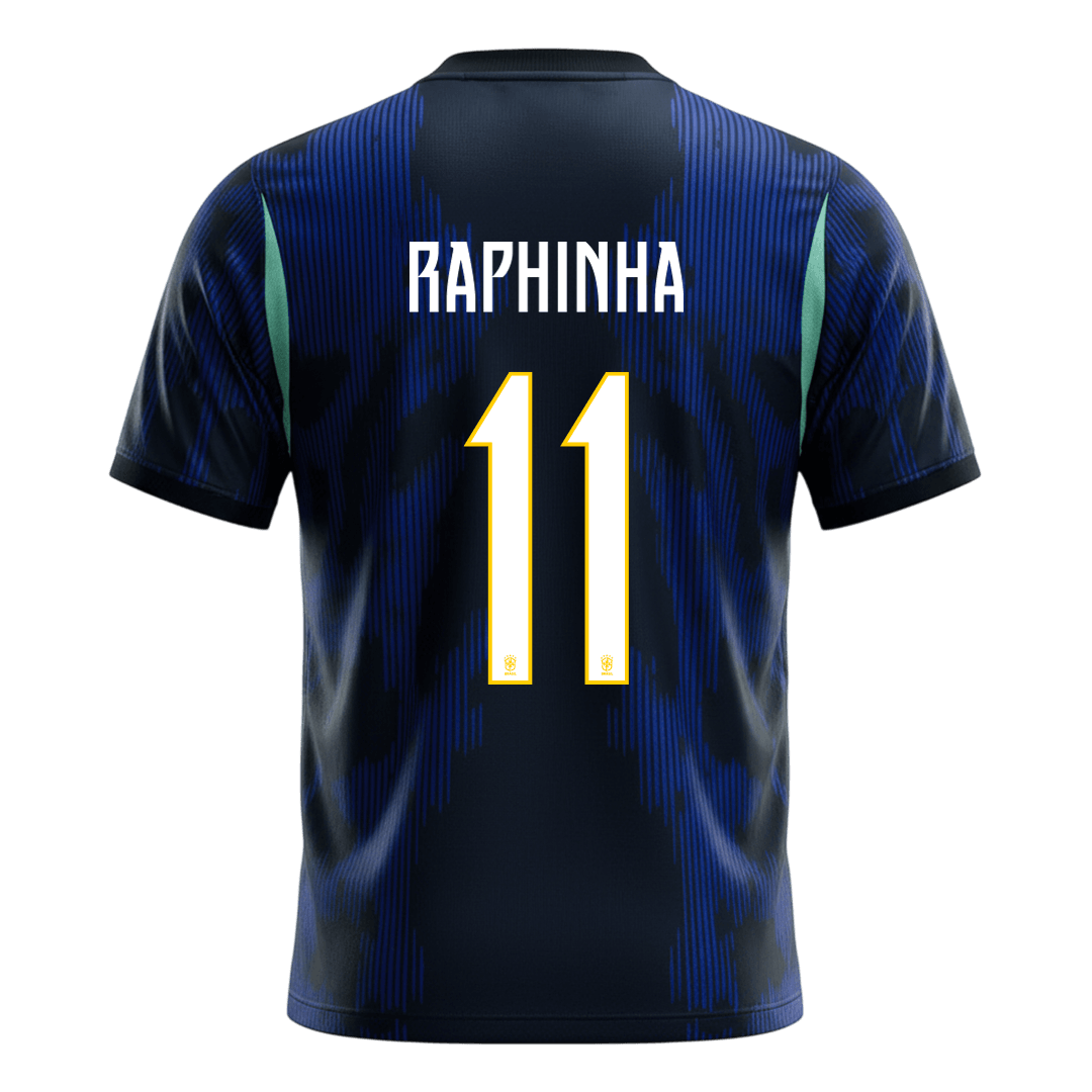 RAPHINHA #11 Brazil Away Soccer Jersey 2026 – Fan Version – back view