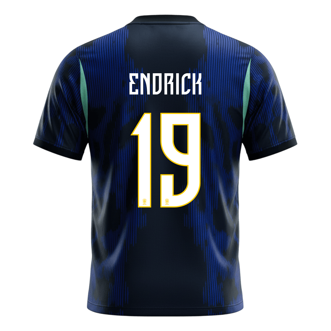ENDRICK #19 Brazil Away Soccer Jersey 2026 – Fan Version – back view