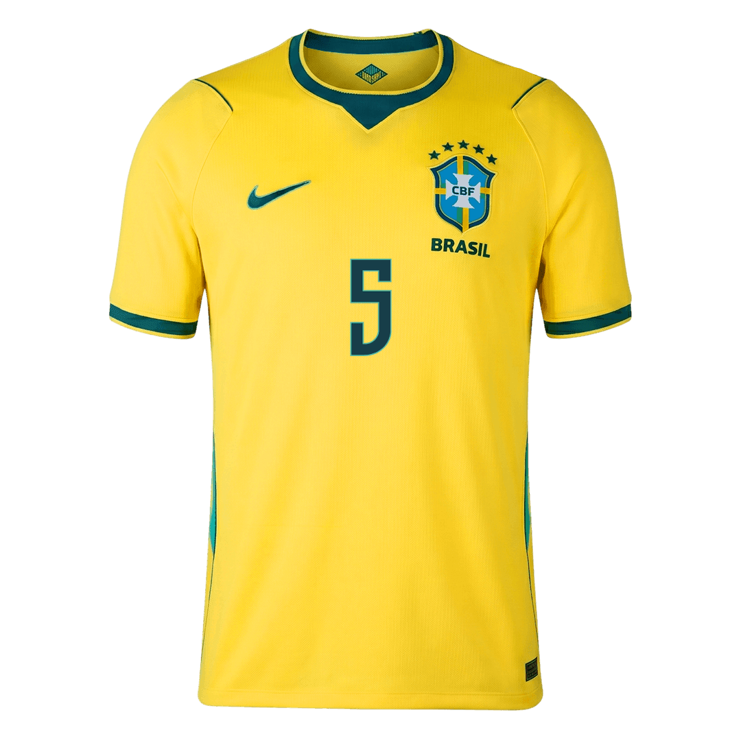 CASEMIRO #5 Brazil Home Soccer Jersey 2026 β Fan Version β εεεΎ 2 CASEMIRO #5 Brazil Home Soccer Jersey 2026 β Fan Version β back view