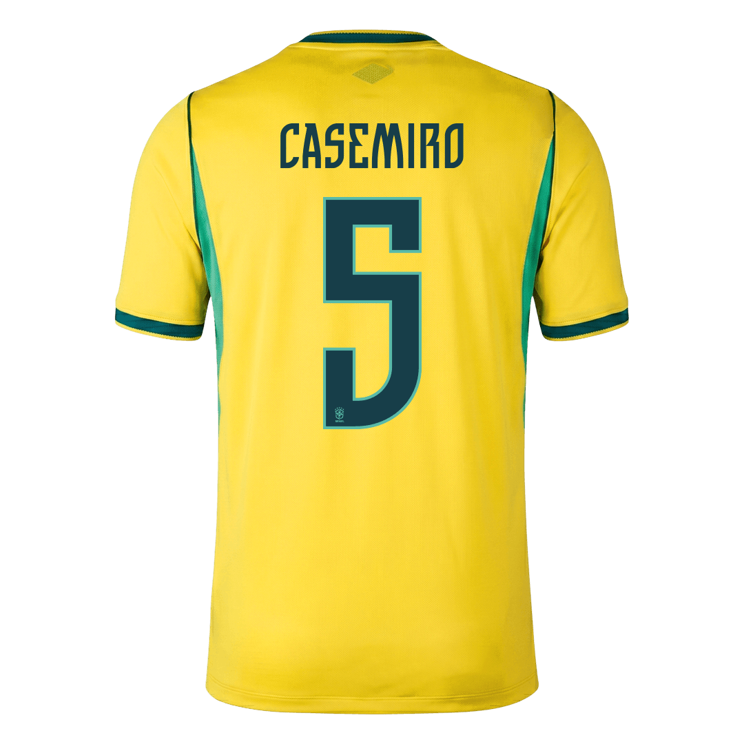 CASEMIRO #5 Brazil Home Soccer Jersey 2026 β Fan Version β εεεΎ 3 CASEMIRO #5 Brazil Home Soccer Jersey 2026 β Fan Version β jersey details