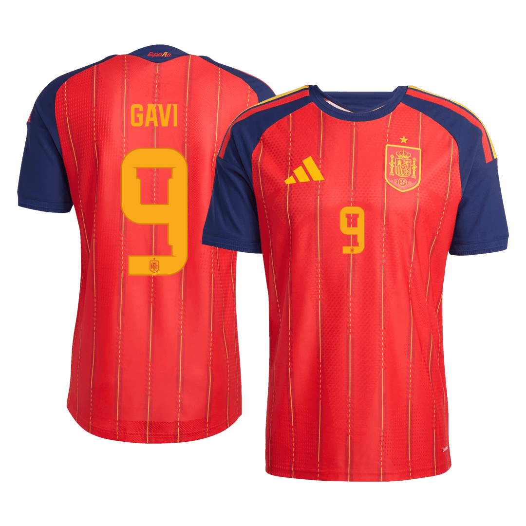 GAVI #9 Spain Home Soccer Jersey 2026 Player Version – front view