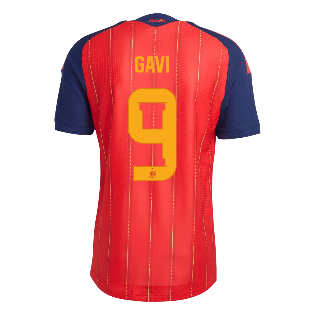 GAVI #9 Spain Home Soccer Jersey 2026 Player Version – back view