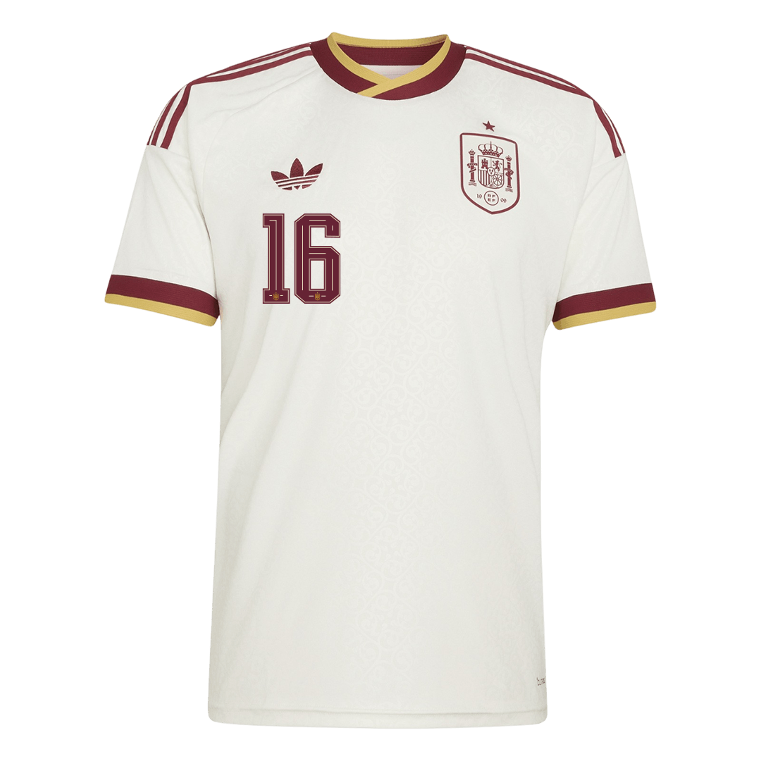 RODRIGO #16 Spain Away Soccer Jersey 2026 – Fan Version – jersey details
