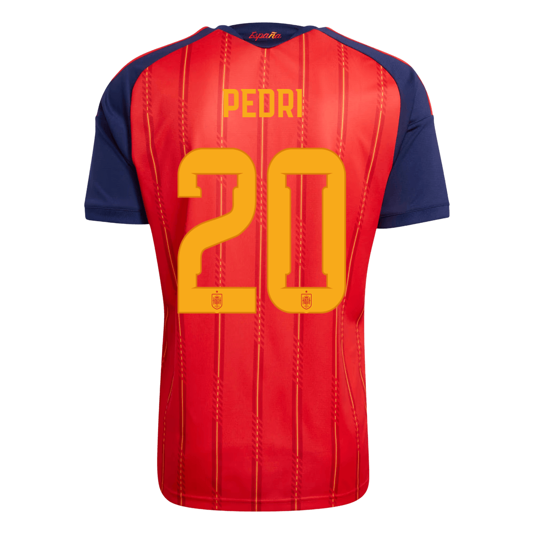 PEDRI #20 Spain Home Soccer Jersey 2026 – Fan Version – back view