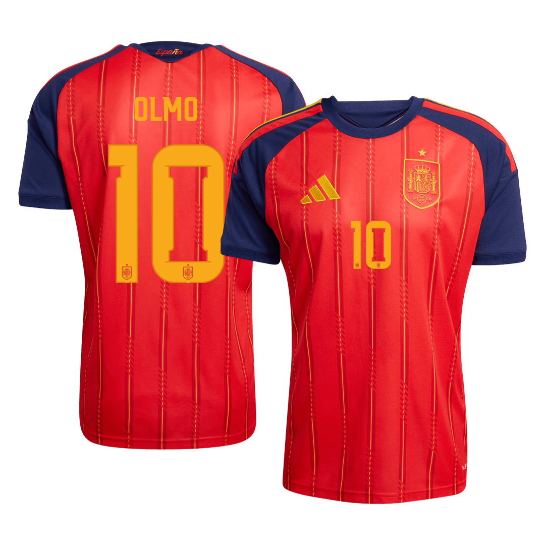 OLMO #10 Spain Home Soccer Jersey 2026 – Fan Version – front view