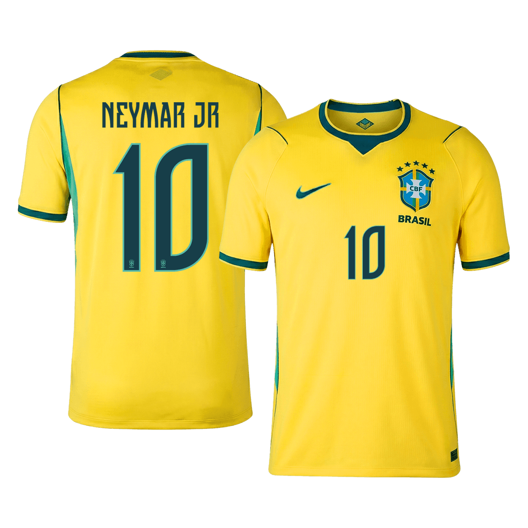 NEYMAR JR. #10 Brazil Home Soccer Jersey 2026 Player Version โ ๅๅๅพ 1 NEYMAR JR. #10 Brazil Home Soccer Jersey 2026 Player Version โ front view