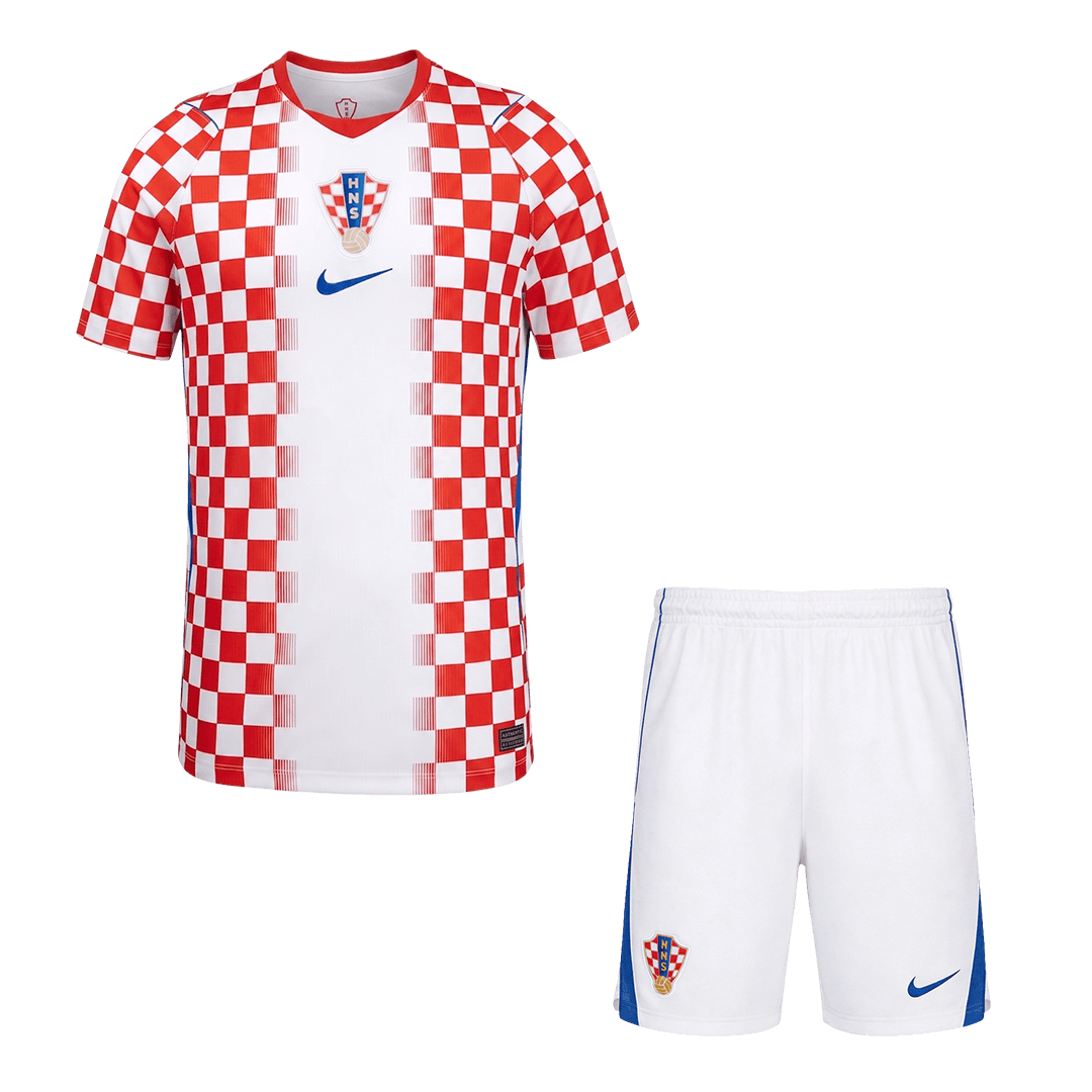 Croatia Home Soccer Kit – Jersey + Shorts 2026 – Fan Version — 商品图 1 Croatia Home Soccer Kit – Jersey + Shorts 2026 – Fan Version – front view