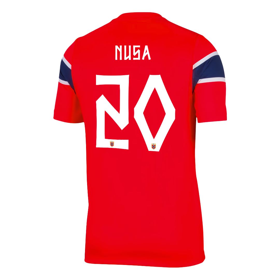 NUSA #20 Norway Home Soccer Jersey 2026 – Fan Version – back view