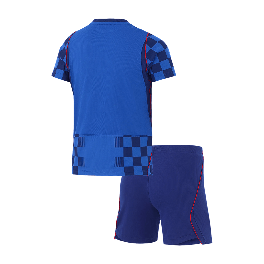 Kid’s Croatia Away Soccer Kit – Jersey + Shorts 2026 – Fan Version – back view