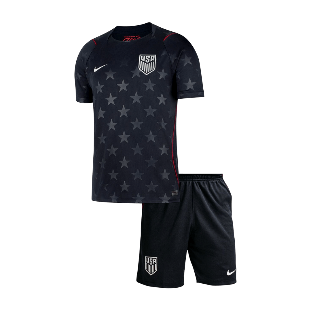 Kid’s USA Away Soccer Kit – Jersey + Shorts 2026 – Fan Version – front view