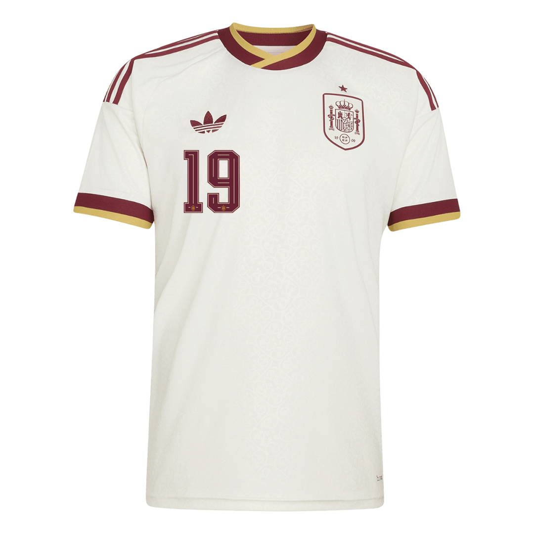 Lamine Yamal #19 Spain Away Soccer Jersey 2026 – Fan Version – back view