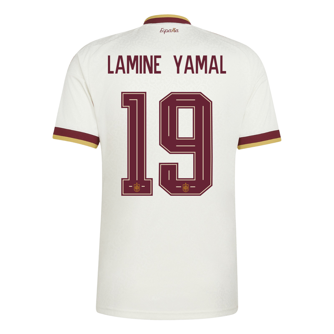 Lamine Yamal #19 Spain Away Soccer Jersey 2026 – Fan Version – jersey details