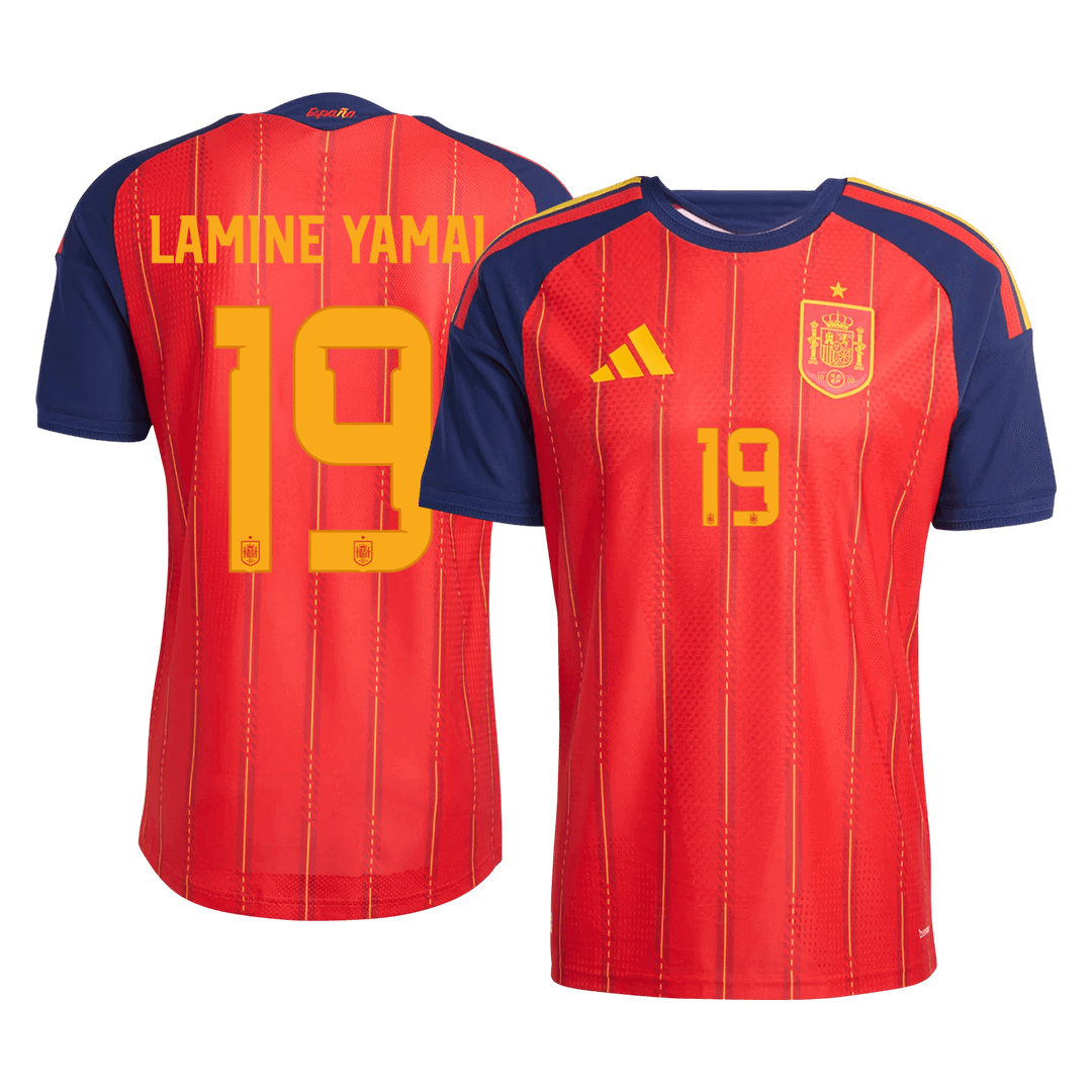 Lamine Yamal #19 Spain Home Soccer Jersey 2026 Player Version โ ๅๅๅพ 1 Lamine Yamal #19 Spain Home Soccer Jersey 2026 Player Version โ front view