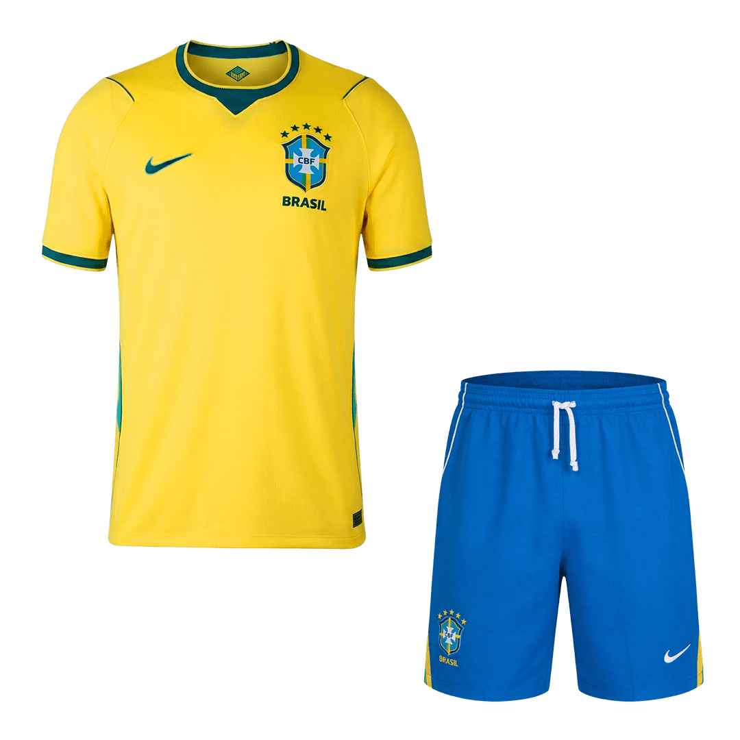 Brazil Home Soccer Kit – Jersey + Shorts 2026 – Fan Version – front view