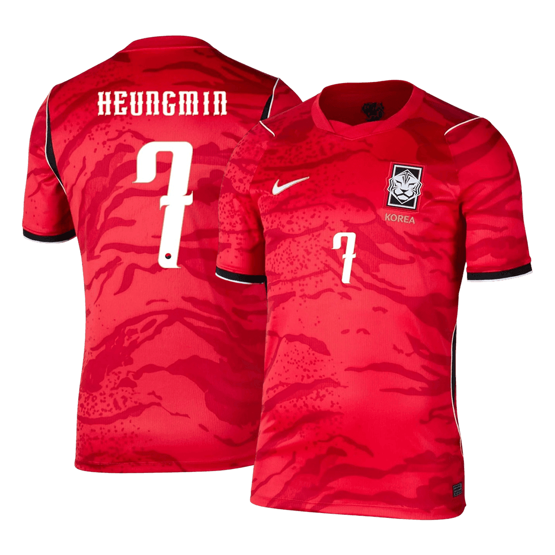HEUNGMIN #7 South Korea Home Soccer Jersey 2026 – Fan Version – front view