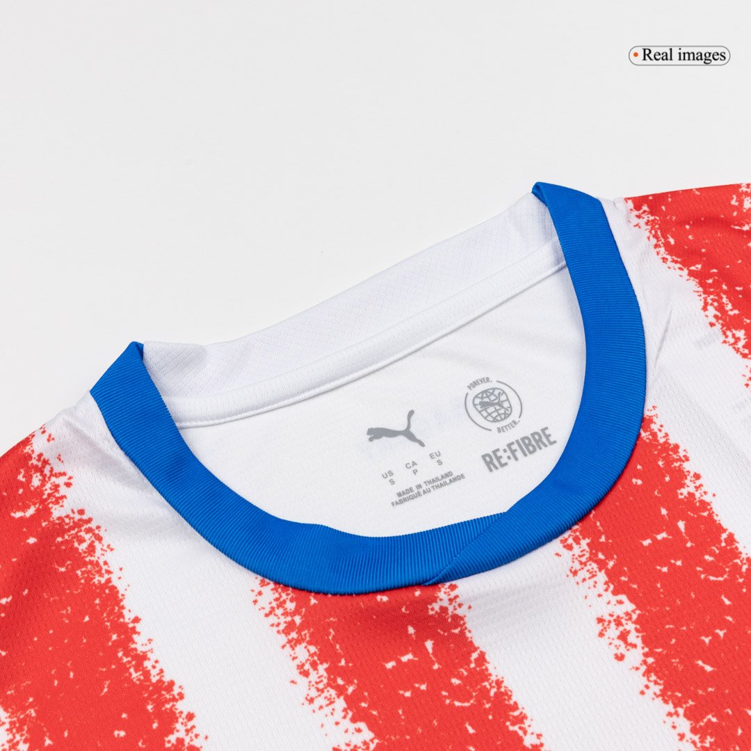 Paraguay Home Soccer Jersey 2026 – Fan Version — 商品图 3 Paraguay Home Soccer Jersey 2026 – Fan Version – jersey details