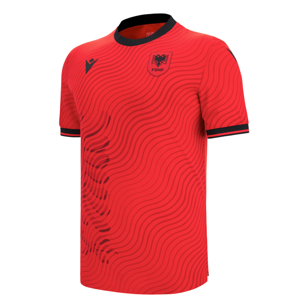 Albania Home Soccer Jersey 2026 โ Fan Version โ ๅๅๅพ 1 Albania Home Soccer Jersey 2026 โ Fan Version โ front view