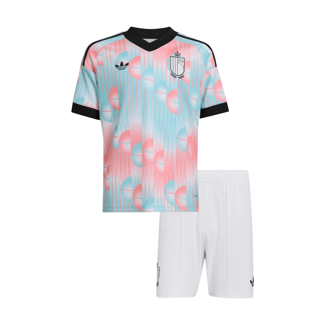 Kid’s Belgium Away Soccer Kit – Jersey + Shorts 2026 – Fan Version – front view