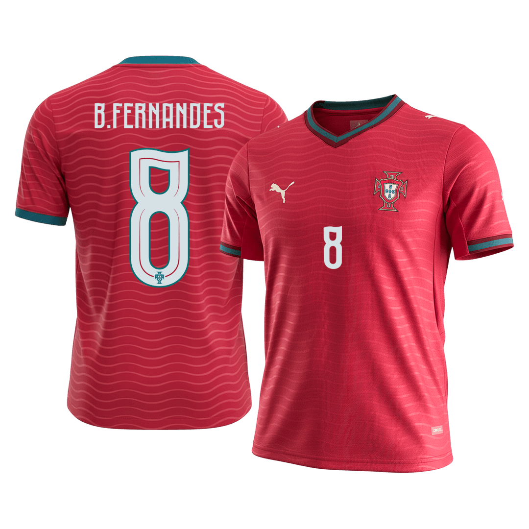 Bruno Fernandes #8 Portugal Home Soccer Jersey 2026 β Fan Version β εεεΎ 1 Bruno Fernandes #8 Portugal Home Soccer Jersey 2026 β Fan Version β front view