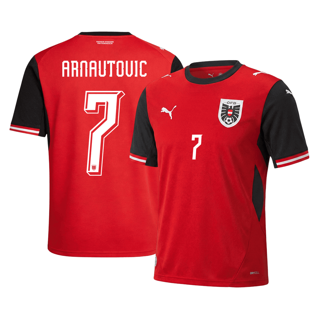 ARNAUTOVIC #7 Austria Home Soccer Jersey 2026 โ Fan Version โ ๅๅๅพ 1 ARNAUTOVIC #7 Austria Home Soccer Jersey 2026 โ Fan Version โ front view