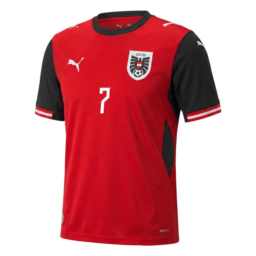 ARNAUTOVIC #7 Austria Home Soccer Jersey 2026 – Fan Version — 商品图 2 ARNAUTOVIC #7 Austria Home Soccer Jersey 2026 – Fan Version – back view