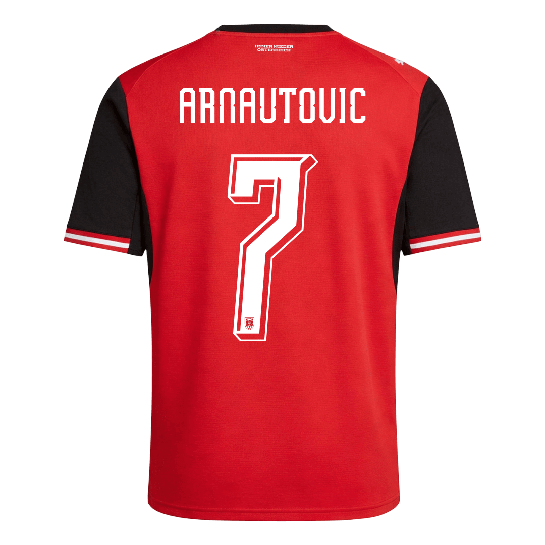 ARNAUTOVIC #7 Austria Home Soccer Jersey 2026 – Fan Version — 商品图 3 ARNAUTOVIC #7 Austria Home Soccer Jersey 2026 – Fan Version – jersey details