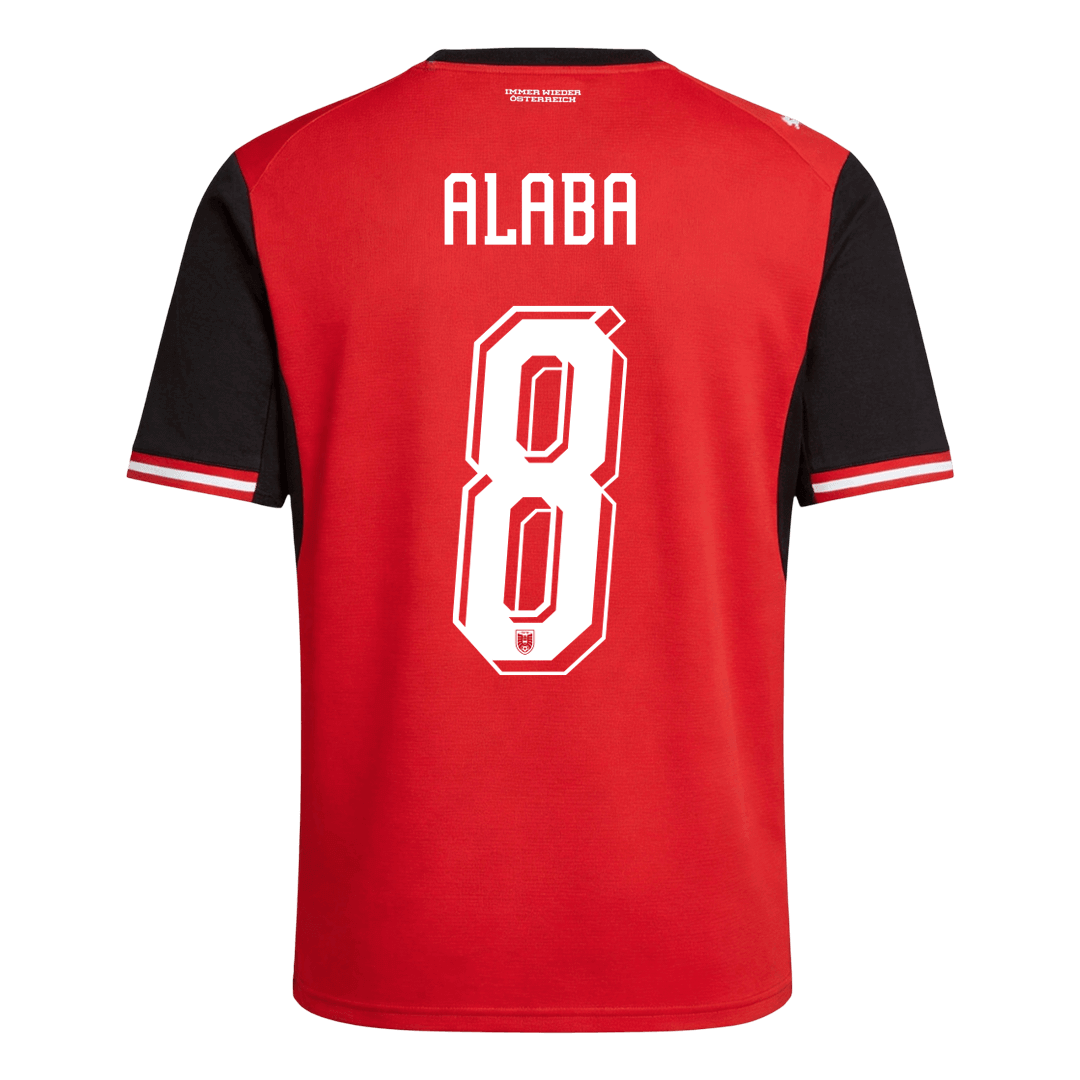 ALABA #8 Austria Home Soccer Jersey 2026 – Fan Version – jersey details