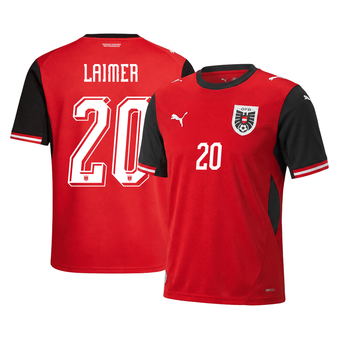 LAIMER #20 Austria Home Soccer Jersey 2026 โ Fan Version โ ๅๅๅพ 1 LAIMER #20 Austria Home Soccer Jersey 2026 โ Fan Version โ front view